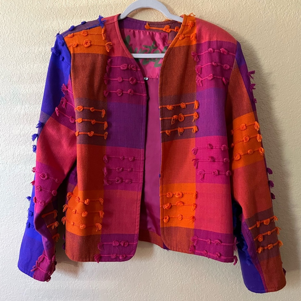 Vintage Crystal multicolor handmade jacket